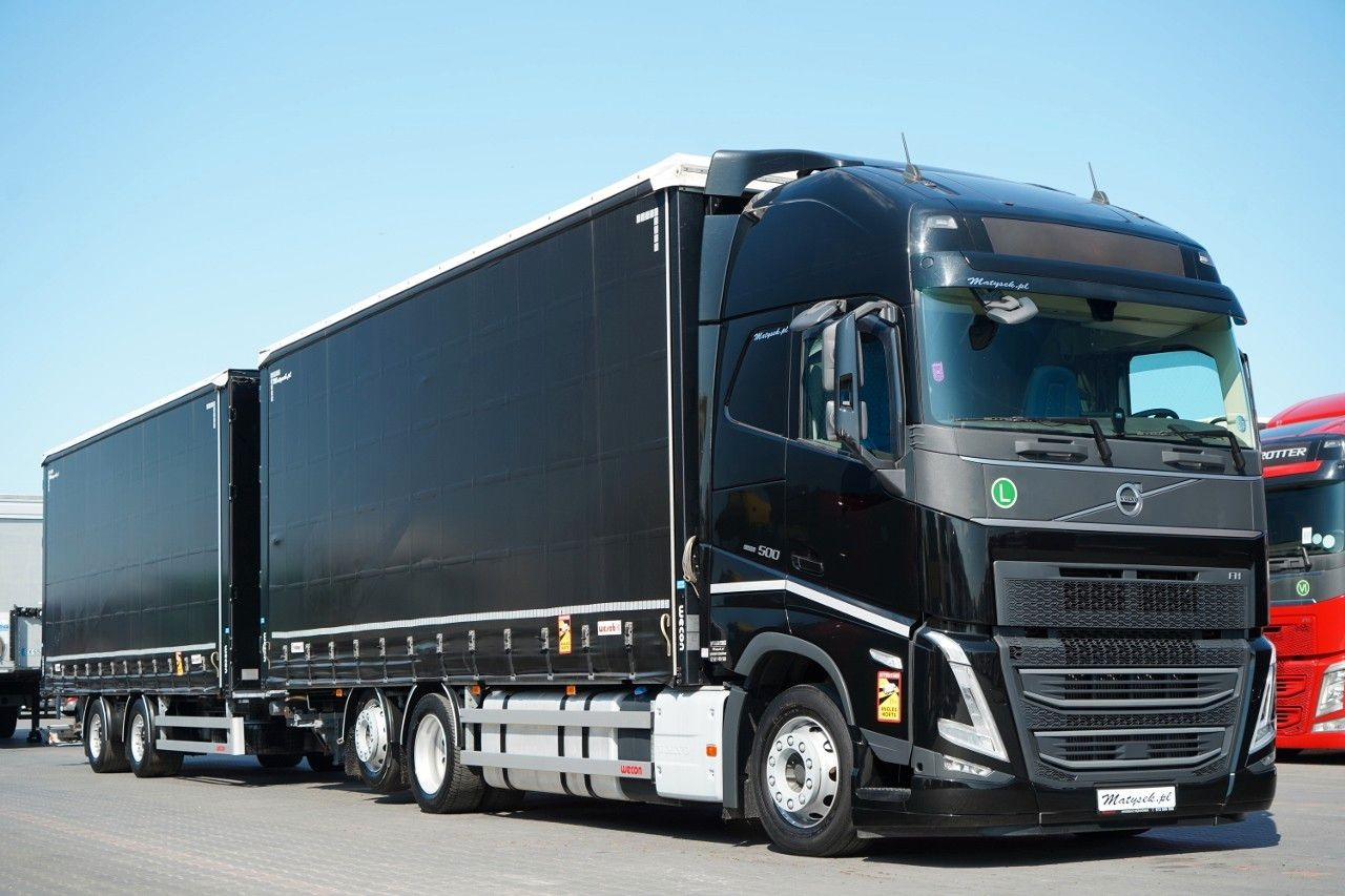 Volvo FH 500 / I-SAVE / XL / ZESTAW TANDEM PRZEJAZDOWY - Caminhão com lona: foto 1 Volvo FH 500 / I-SAVE / XL / ZESTAW TANDEM PRZEJAZDOWY - Caminhão com lona: foto 1