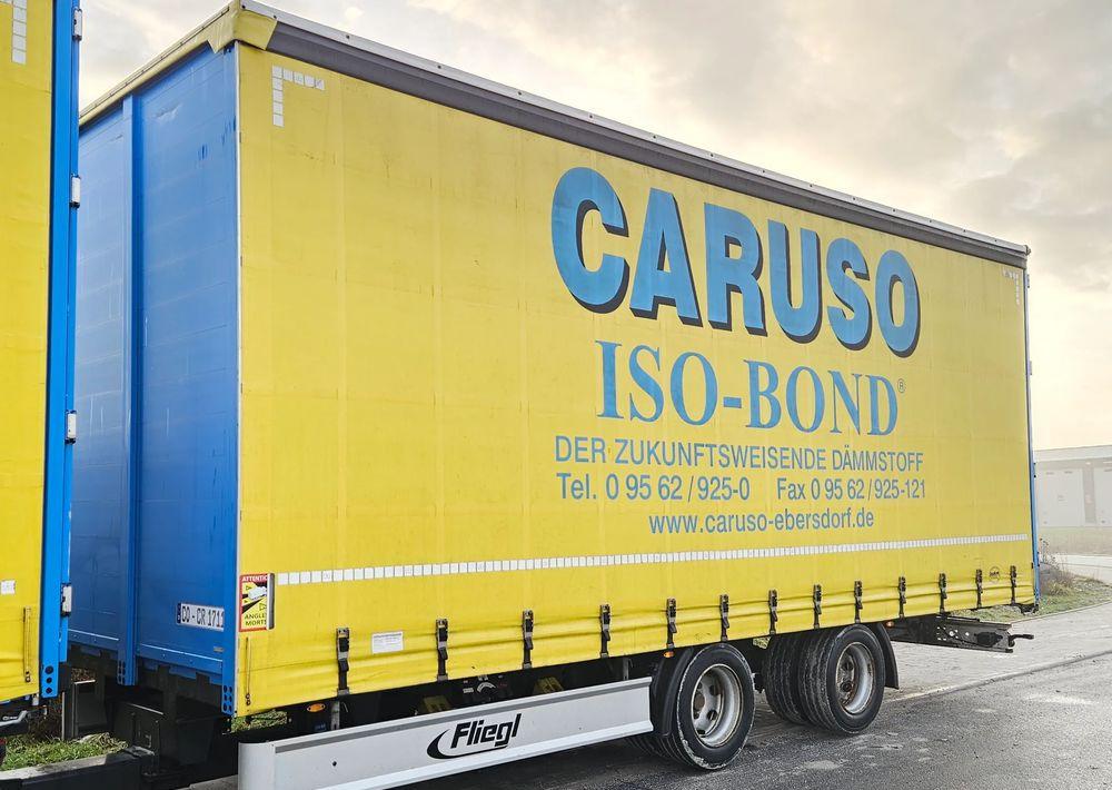 Fliegl PRZYCZEPA CIĘŻAROWA / 60m3 / 2 SZT IDENTYCZNE / NOWE PLANDEKI W CENIE / 3M WYSOKA / TANDEM / 2 OSIE / 19 PALET / DOLNY SPRZĘG / 18 TON DMC / 13 TON ŁADOWNOŚĆ - Reboque de lona: foto 1 Fliegl PRZYCZEPA CIĘŻAROWA / 60m3 / 2 SZT IDENTYCZNE / NOWE PLANDEKI W CENIE / 3M WYSOKA / TANDEM / 2 OSIE / 19 PALET / DOLNY SPRZĘG / 18 TON DMC / 13 TON ŁADOWNOŚĆ - Reboque de lona: foto 1