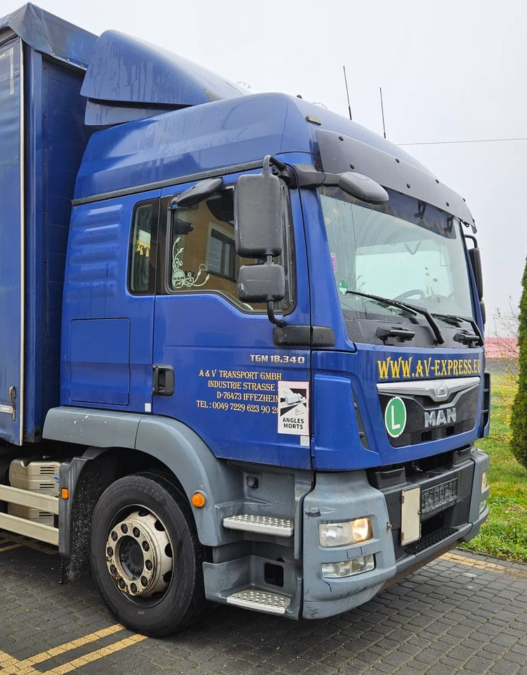 MAN TGM 18.340 / FIRANKA / SPROWADZONY / 9100 ŁADOWNOŚĆ / 18 PALET / E6 / WINDA / - Caminhão com lona: foto 5 MAN TGM 18.340 / FIRANKA / SPROWADZONY / 9100 ŁADOWNOŚĆ / 18 PALET / E6 / WINDA / - Caminhão com lona: foto 5