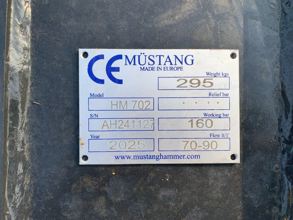 Mustang HM702 - Martelo hidráulico de Máquina de construção: foto 3 Mustang HM702 - Martelo hidráulico de Máquina de construção: foto 3
