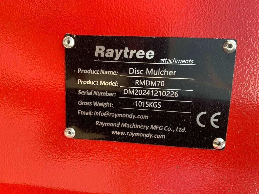 Raytree RMDM70 Mulcher - Triturador florestal: foto 4 Raytree RMDM70 Mulcher - Triturador florestal: foto 4