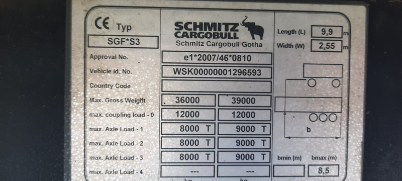 Schmitz Cargobull 3-Achser 48 qubik Getreidekipper - Semireboque basculante: foto 5 Schmitz Cargobull 3-Achser 48 qubik Getreidekipper - Semireboque basculante: foto 5