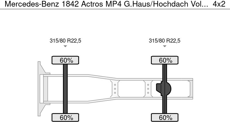 Mercedes-Benz 1842 Actros MP4 G.Haus/Hochdach Vollbaust - Tractor: foto 5 Mercedes-Benz 1842 Actros MP4 G.Haus/Hochdach Vollbaust - Tractor: foto 5