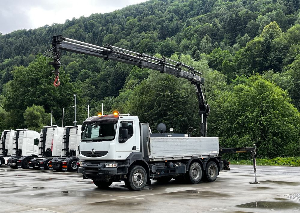 Renault Kerax 380 EEV // Skrzynia Burtowa // HIAB XS166 Hipro + Radio // Zwolnice // // - Camião de caixa aberta/ Plataforma, Caminhão grua: foto 1 Renault Kerax 380 EEV // Skrzynia Burtowa // HIAB XS166 Hipro + Radio // Zwolnice // // - Camião de caixa aberta/ Plataforma, Caminhão grua: foto 1