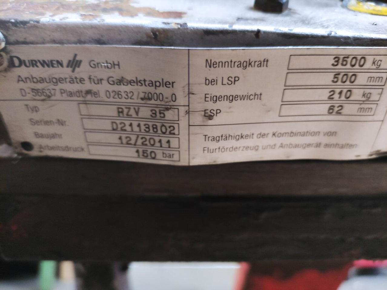 Durwen RZV 35-S - Equipamento de Equipamento de movimentação: foto 5 Durwen RZV 35-S - Equipamento de Equipamento de movimentação: foto 5