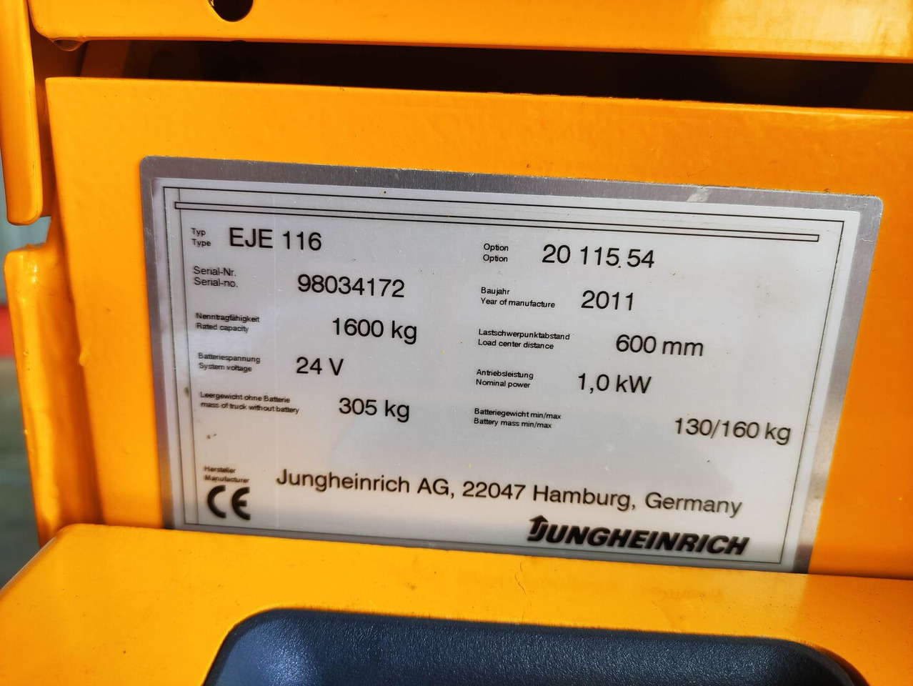 Jungheinrich EJE 116 - Porta-palete: foto 5 Jungheinrich EJE 116 - Porta-palete: foto 5