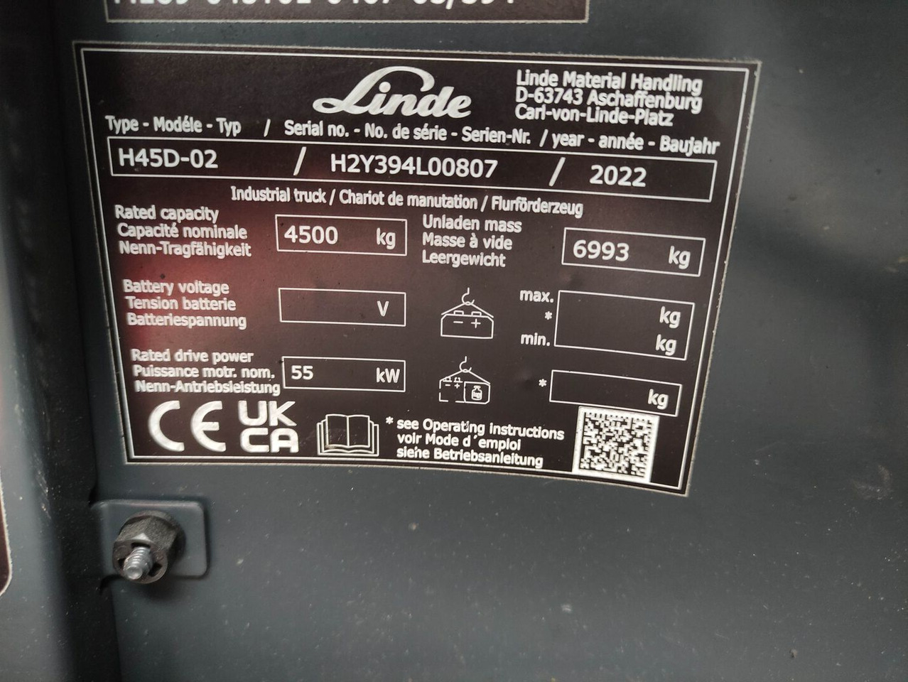 Empilhadeira a diesel Linde H45D-02-394 EVO: foto 6