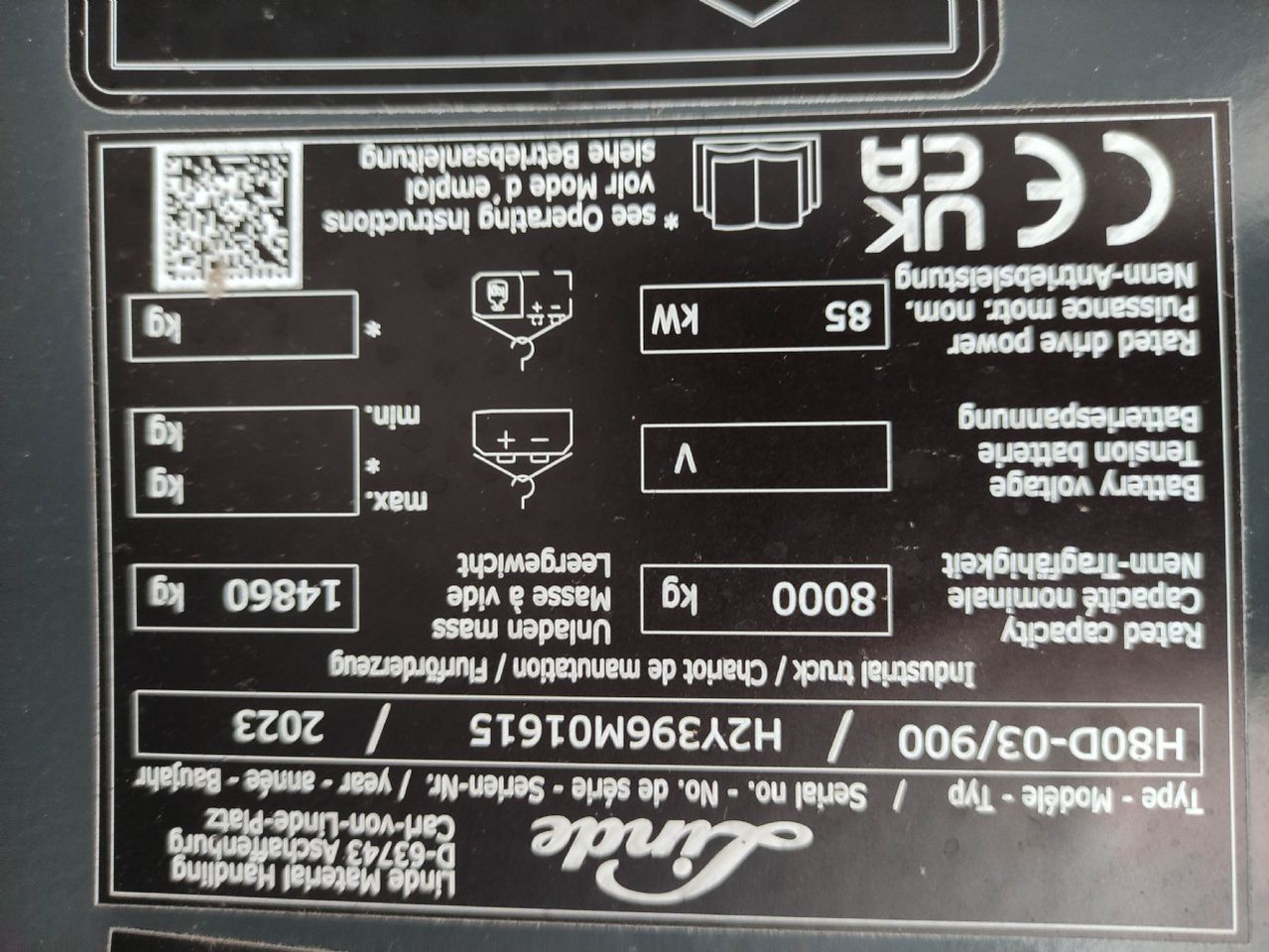 Empilhadeira a diesel Linde H80D-03/900-396 EVO: foto 7 Empilhadeira a diesel Linde H80D-03/900-396 EVO: foto 7