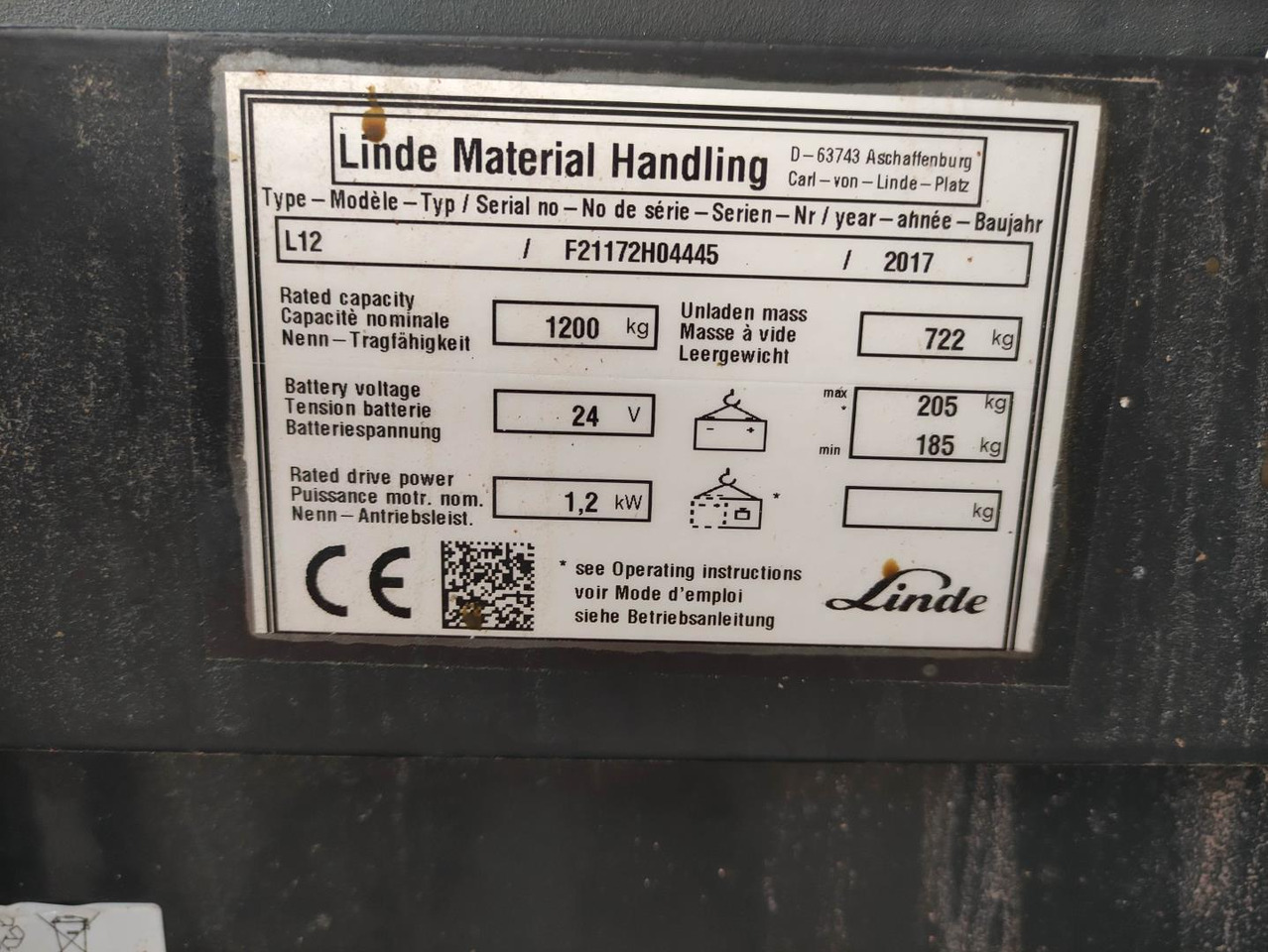 Linde L12 - Stacker: foto 5 Linde L12 - Stacker: foto 5