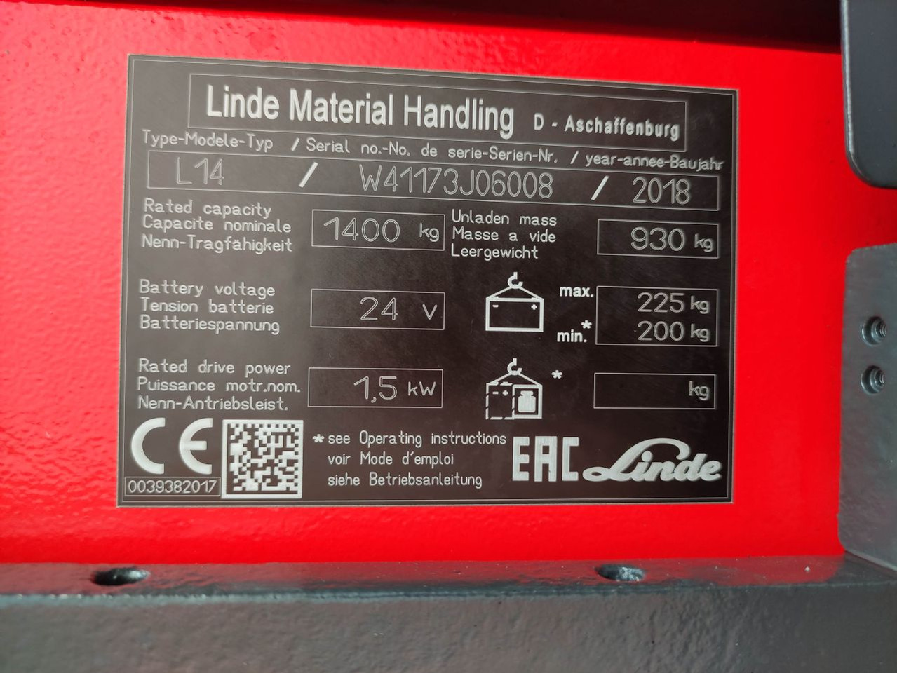 Linde L14i-1173 - Stacker: foto 5 Linde L14i-1173 - Stacker: foto 5