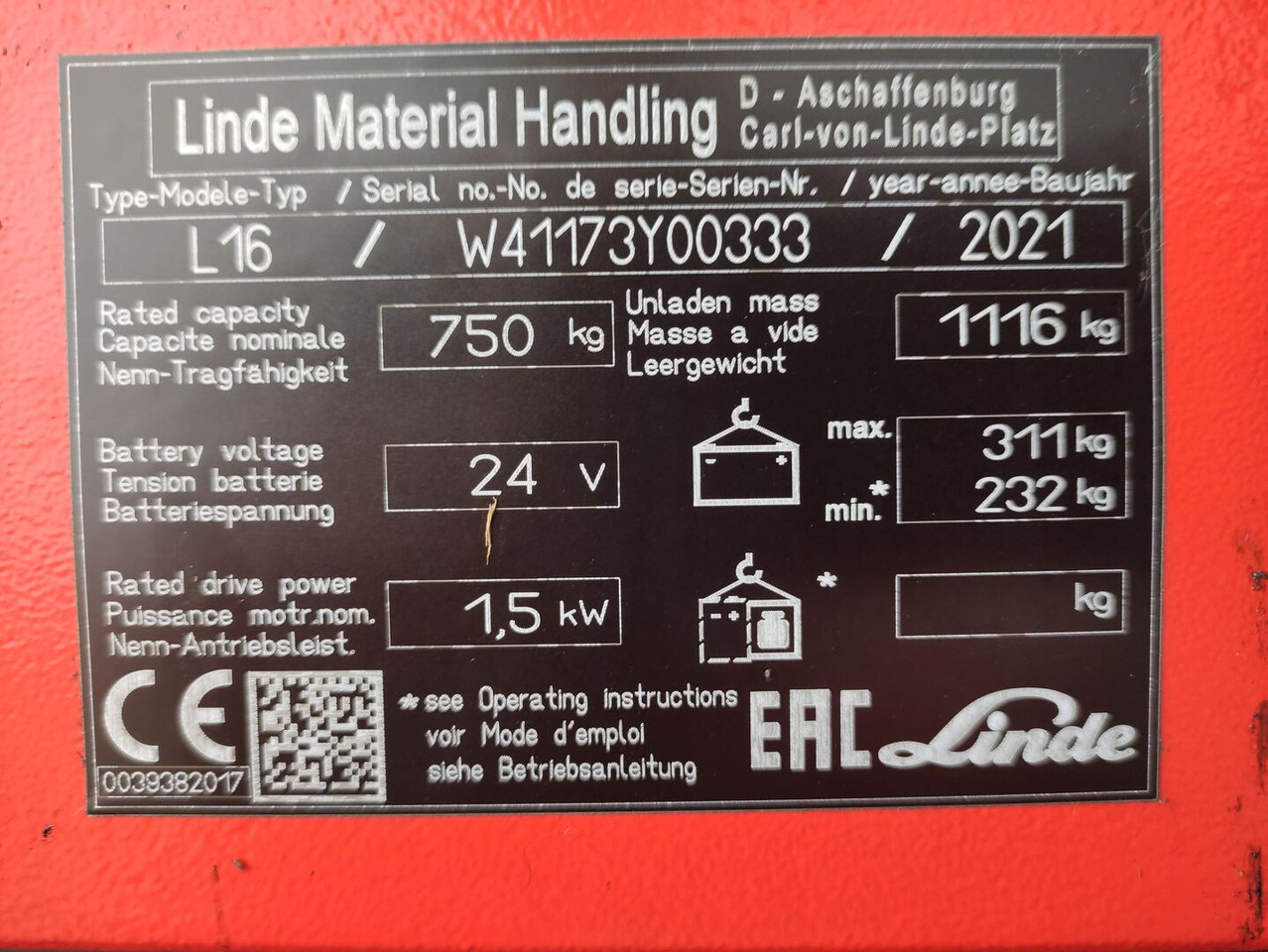 Linde L16i-1173 - Stacker: foto 5 Linde L16i-1173 - Stacker: foto 5
