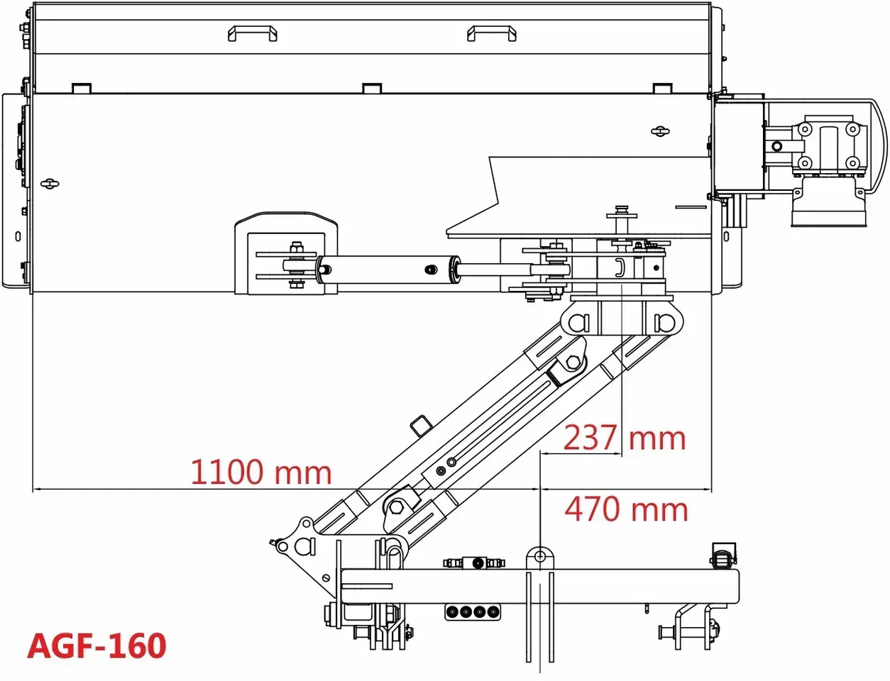Kosiarka bijakowa Jansen AGF-160 tylno-boczna hydrauliczna z unoszoną pokrywą - Triturador de martelos: foto 2 Kosiarka bijakowa Jansen AGF-160 tylno-boczna hydrauliczna z unoszoną pokrywą - Triturador de martelos: foto 2