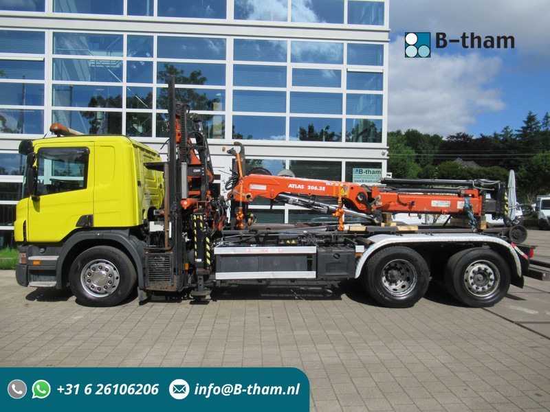 Scania P 340 B 6x2*4 VDL Haak - Kraan ATLAS 206.3E - Caminhão polibenne, Caminhão grua: foto 1 Scania P 340 B 6x2*4 VDL Haak - Kraan ATLAS 206.3E - Caminhão polibenne, Caminhão grua: foto 1