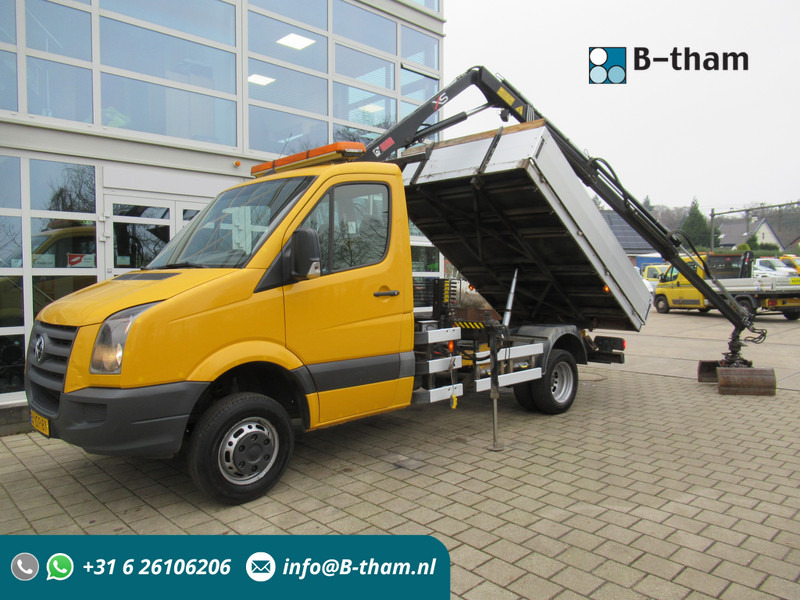 Volkswagen Crafter 50 2.5TDI 80KW HIAB 033 B-2 + Kipper Tipper - Caminhão basculante, Caminhão grua: foto 1 Volkswagen Crafter 50 2.5TDI 80KW HIAB 033 B-2 + Kipper Tipper - Caminhão basculante, Caminhão grua: foto 1