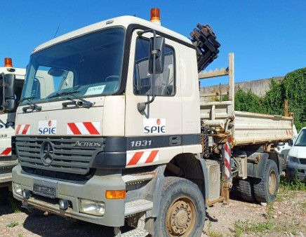 Mercedes-Benz ACTROS 1831 4X4 KRAN MEILER ALLRAD ATLAS KRAN - Caminhão basculante, Caminhão grua: foto 1 Mercedes-Benz ACTROS 1831 4X4 KRAN MEILER ALLRAD ATLAS KRAN - Caminhão basculante, Caminhão grua: foto 1