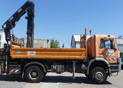 Mercedes-Benz ATEGO 1828 4X4 MEILLER + HIAB KRAN 144 FS-3 - Caminhão basculante, Caminhão grua: foto 3 Mercedes-Benz ATEGO 1828 4X4 MEILLER + HIAB KRAN 144 FS-3 - Caminhão basculante, Caminhão grua: foto 3