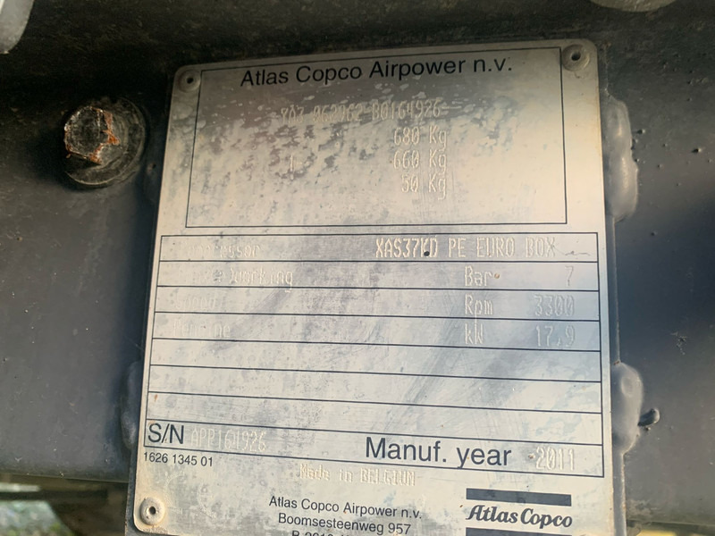 Atlas-Copco XAS 37 kd NVT - Compressor de ar: foto 5 Atlas-Copco XAS 37 kd NVT - Compressor de ar: foto 5