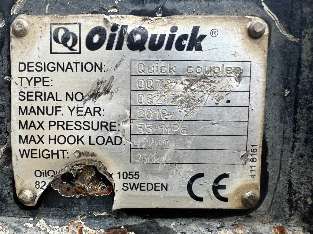 OilQuick OQ70/55 - Acoplamento rápido de Máquina de construção: foto 2 OilQuick OQ70/55 - Acoplamento rápido de Máquina de construção: foto 2