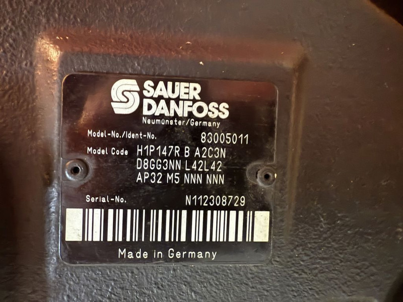 Sauer Danfoss H1P147R Piston Pump 83005011 - Peça de reposição de Máquina de construção: foto 2 Sauer Danfoss H1P147R Piston Pump 83005011 - Peça de reposição de Máquina de construção: foto 2