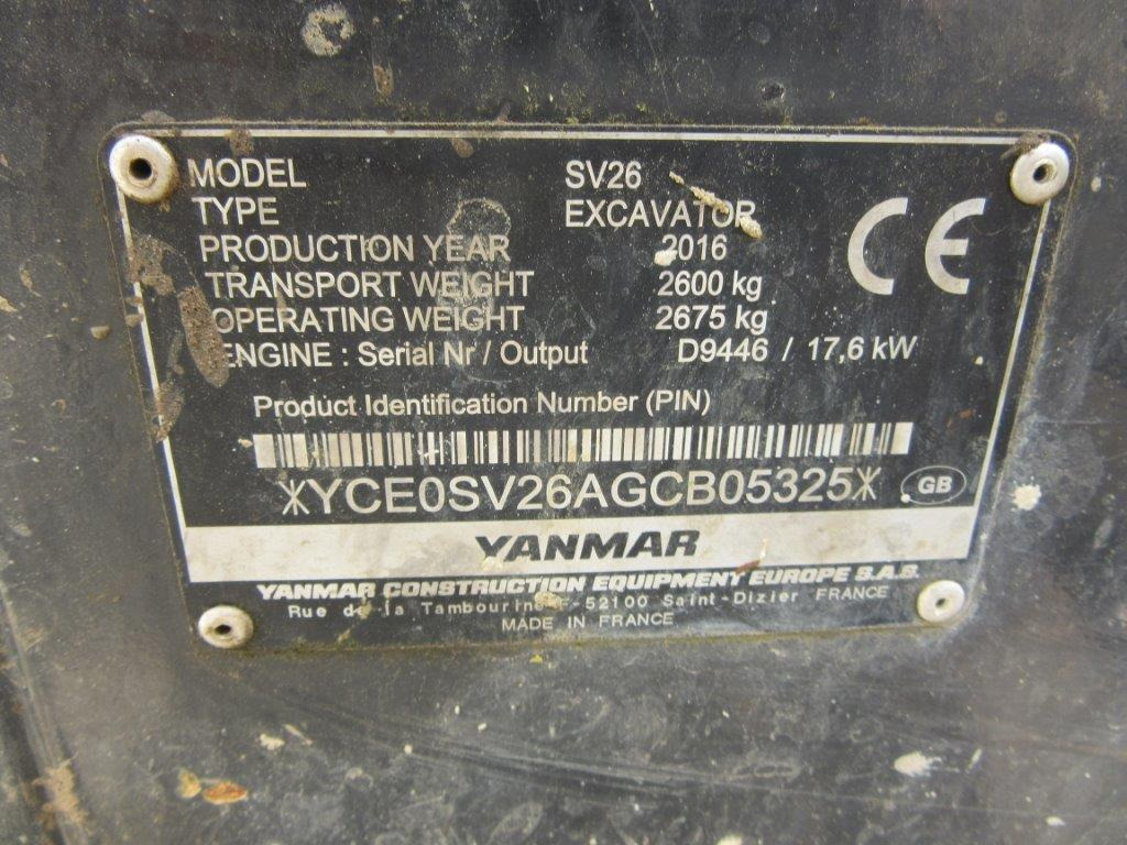 Escavadeira YANMAR SV26: foto 15