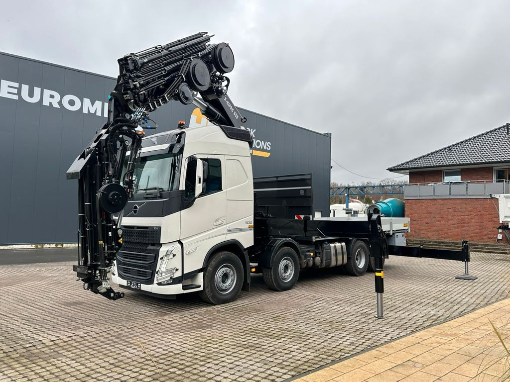 Volvo FH500 8X4 Kran HIAB X-HiPro858E-8 & Jib150x-6 - Camião de caixa aberta/ Plataforma, Caminhão grua: foto 3 Volvo FH500 8X4 Kran HIAB X-HiPro858E-8 & Jib150x-6 - Camião de caixa aberta/ Plataforma, Caminhão grua: foto 3