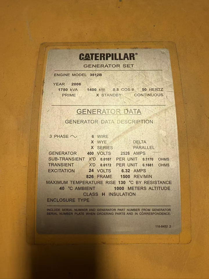 CATPILLAR 3512B - Equipamento industrial, Gerador elétrico: foto 4 CATPILLAR 3512B - Equipamento industrial, Gerador elétrico: foto 4