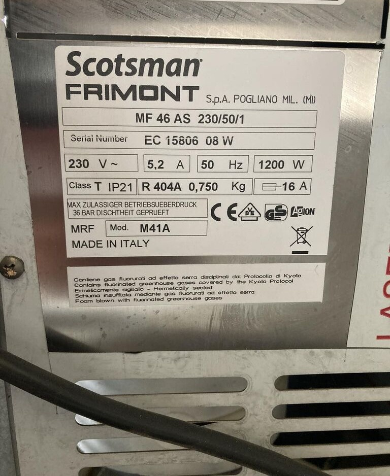 Equipamento de processamento de alimentos Scotsman MF 46 AS: foto 6