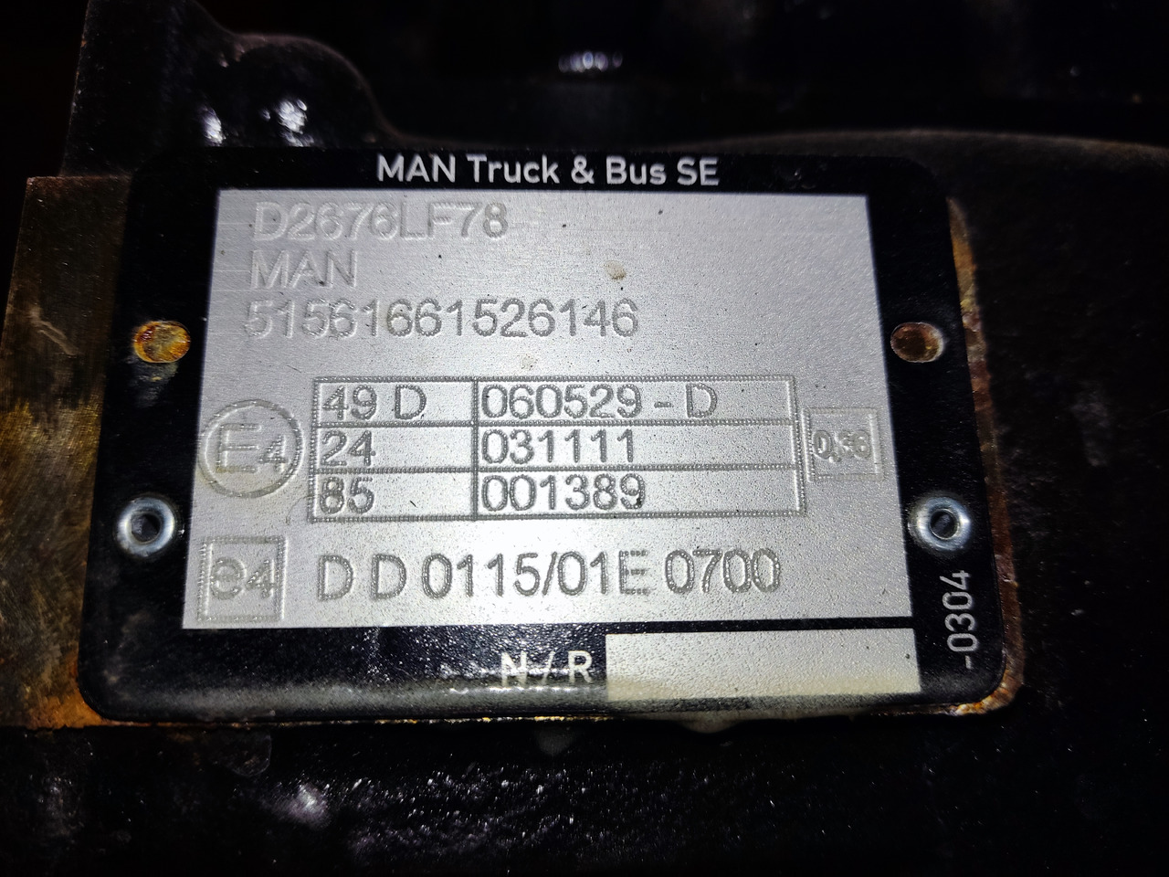 MAN Engine D2676LF78 - Motor: foto 5 MAN Engine D2676LF78 - Motor: foto 5