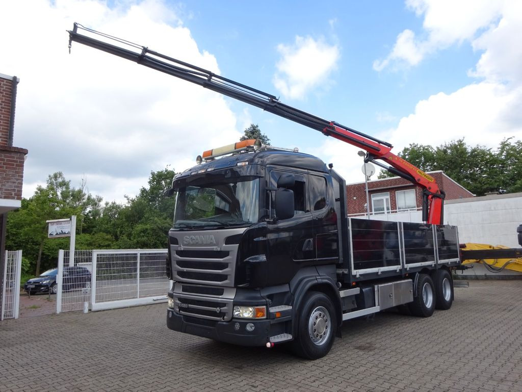 Scania R620 V8 Pritsche + PALFINGER 22002EH Kran - Caminhão grua, Camião de caixa aberta/ Plataforma: foto 2 Scania R620 V8 Pritsche + PALFINGER 22002EH Kran - Caminhão grua, Camião de caixa aberta/ Plataforma: foto 2