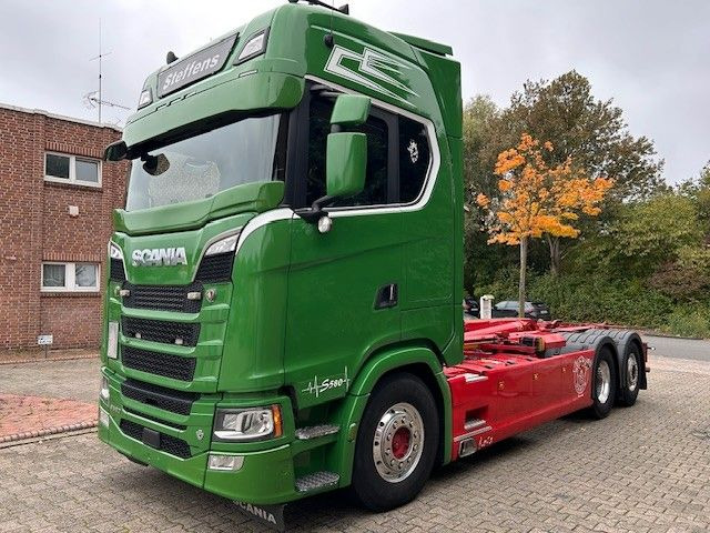 Scania S580 V8 MEILLER Abroller mit Lift+Lenkachse 6x2 - Caminhão polibenne: foto 1 Scania S580 V8 MEILLER Abroller mit Lift+Lenkachse 6x2 - Caminhão polibenne: foto 1