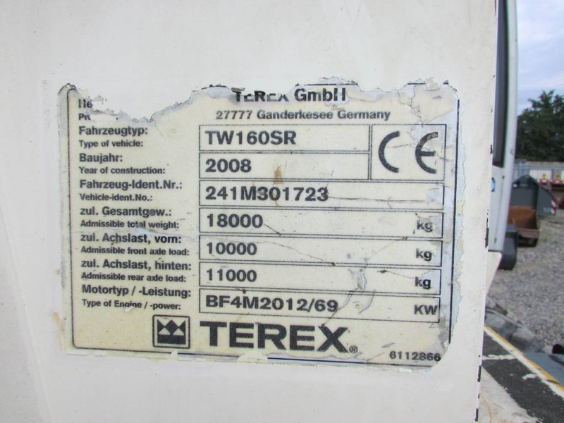 Escavadeira de rodas Terex TW 160 SR Mobilbagger Umschlagbagger: foto 16