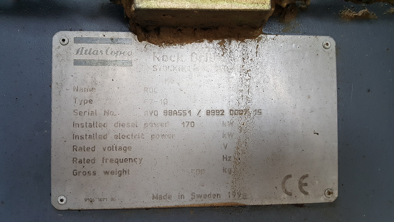 Máquina de perfuração Atlas Copco F7-10: foto 33