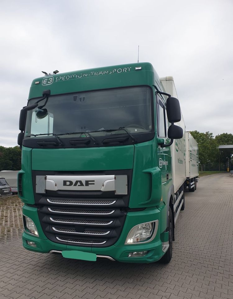 DAF XF ZESTAW TANDEM 2021 ORYGINALNY PRZEBIEG z Niemiec / PRZEJAZDOWY Z WINDĄ / - Caminhão furgão: foto 1 DAF XF ZESTAW TANDEM 2021 ORYGINALNY PRZEBIEG z Niemiec / PRZEJAZDOWY Z WINDĄ / - Caminhão furgão: foto 1