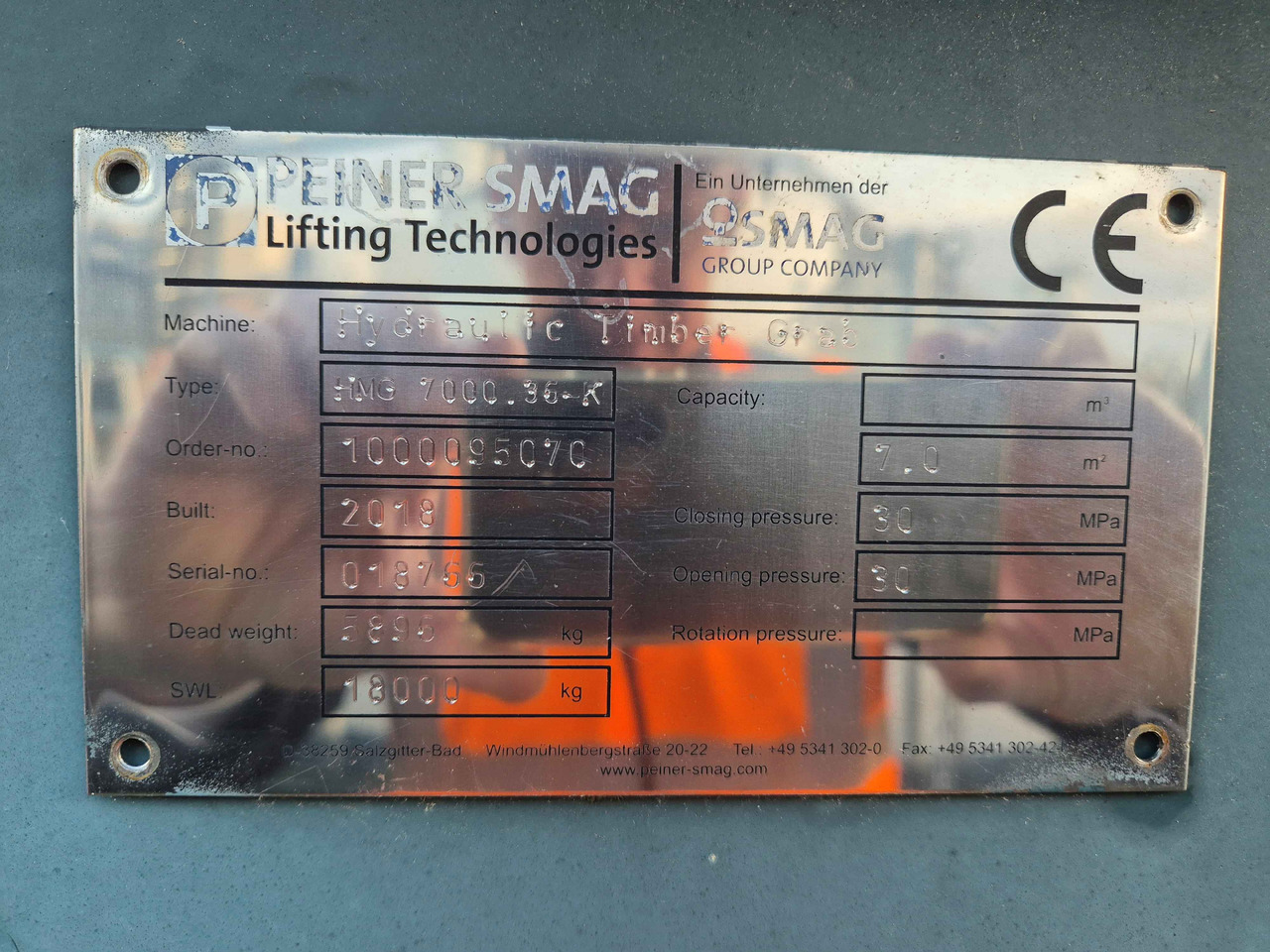 Peiner SMAG HHG.34-K - Garra de Equipamento portuário: foto 2 Peiner SMAG HHG.34-K - Garra de Equipamento portuário: foto 2