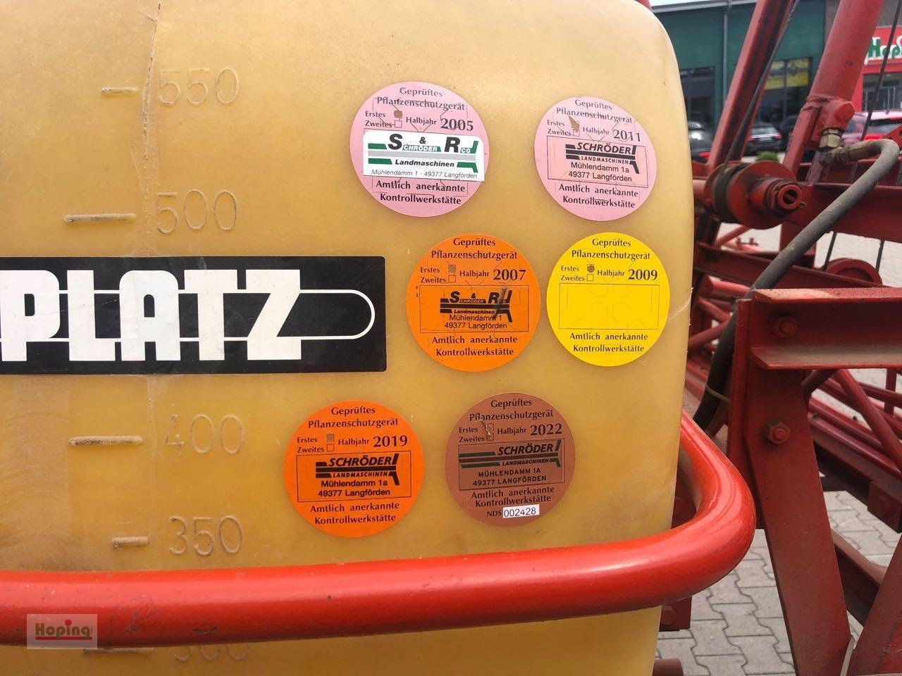 Platz 600 Liter - Pulverizador montado: foto 5 Platz 600 Liter - Pulverizador montado: foto 5