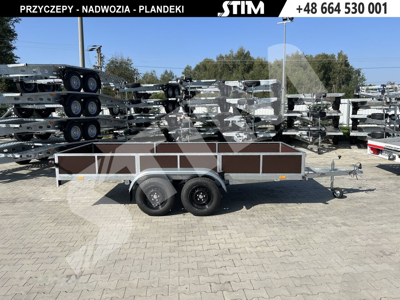 Stim S12-075/4015R + przednia burta otwierana + wzmocniona rama - Reboque para carros: foto 1 Stim S12-075/4015R + przednia burta otwierana + wzmocniona rama - Reboque para carros: foto 1