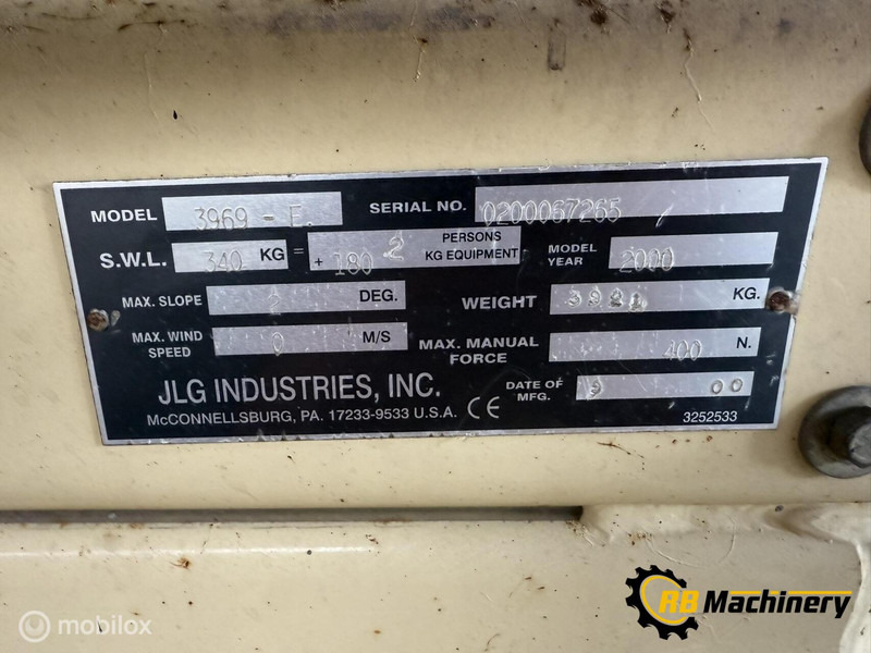 Onbekend merken JLG 3969 - Plataforma de Tijera/ Plataforma de tesoura: foto 4 Onbekend merken JLG 3969 - Plataforma de Tijera/ Plataforma de tesoura: foto 4