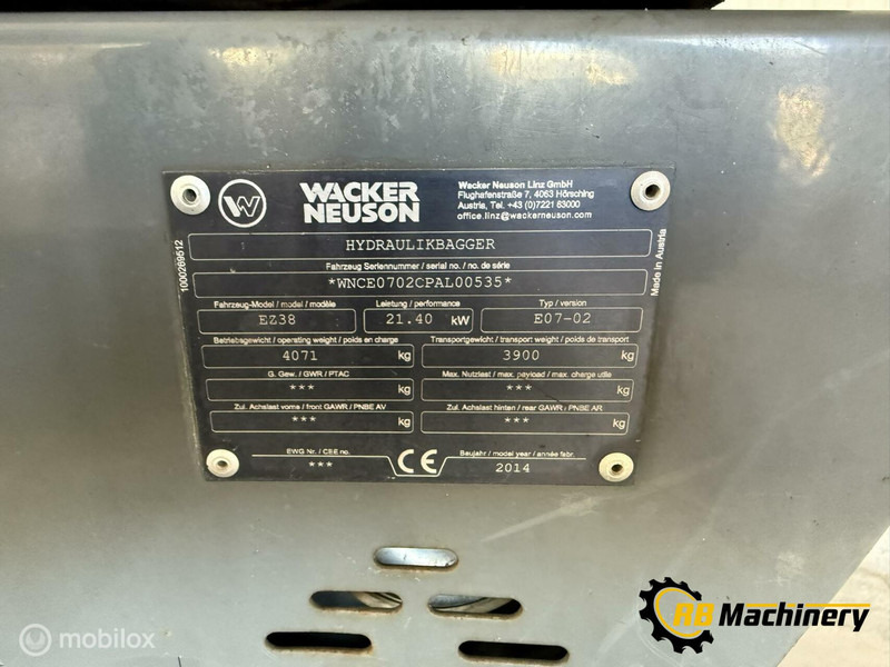 Escavadeira WackerNeuson EZ38: foto 7