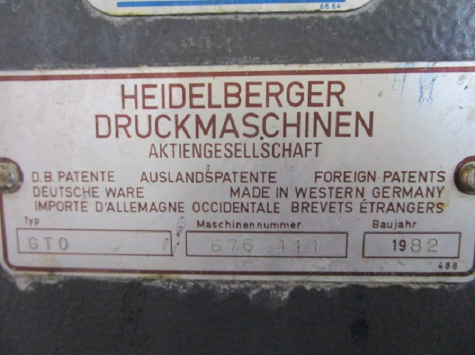Impressora offset HB GTO 46 + Vers. MIT N&P EINHEIT  (Nummerier und Perforiereinheit): foto 11