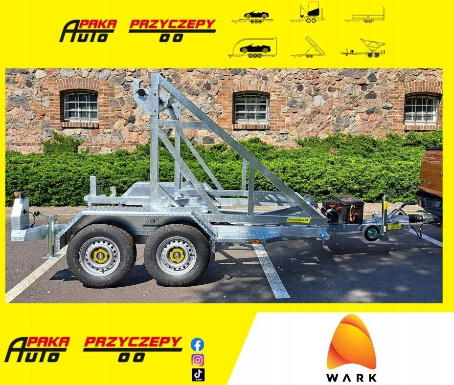 PRZYCZEPA KABLOWA Z WCIĄGARKĄ ELEKTRYCZNĄ 4530 KG, DMC 3500 KG / CABLE TRAILER WITH ELECTRIC WINCH 4530 KG, DMC 3500 KG - Reboque para bobinas: foto 1 PRZYCZEPA KABLOWA Z WCIĄGARKĄ ELEKTRYCZNĄ 4530 KG, DMC 3500 KG / CABLE TRAILER WITH ELECTRIC WINCH 4530 KG, DMC 3500 KG - Reboque para bobinas: foto 1