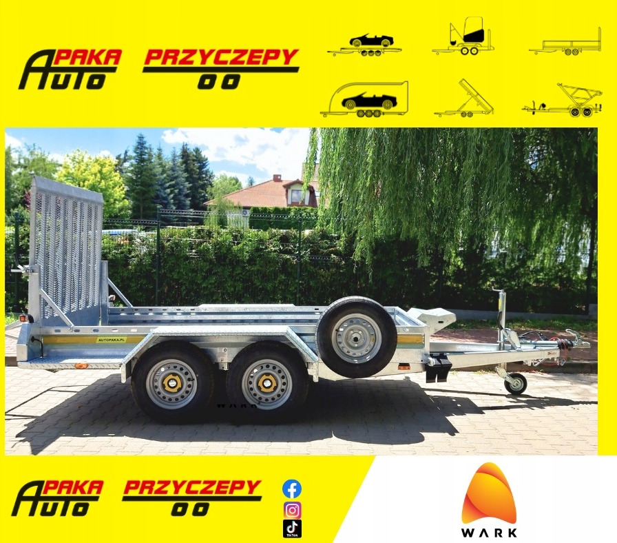 PRZYCZEPA LAWETA DO MINIKOPARKI POD KOPARKĘ z rampą 2700KG / TRAILER FOR MINI EXCAVATOR WITH RAMP 2700KG - Reboque porta máquinas: foto 1 PRZYCZEPA LAWETA DO MINIKOPARKI POD KOPARKĘ z rampą 2700KG / TRAILER FOR MINI EXCAVATOR WITH RAMP 2700KG - Reboque porta máquinas: foto 1