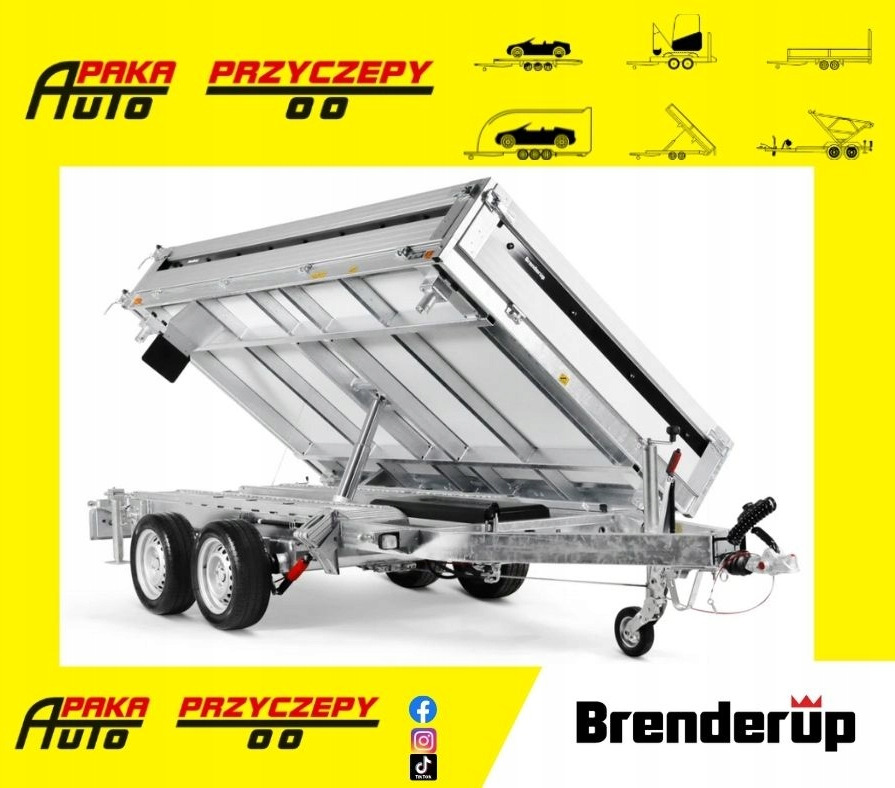 Wywrotka trójstronna 3,25x1,80 Brenderup 3500 / Three-way tipper 3,25x1,80 Brenderup 3500 - Reboque basculante: foto 1 Wywrotka trójstronna 3,25x1,80 Brenderup 3500 / Three-way tipper 3,25x1,80 Brenderup 3500 - Reboque basculante: foto 1