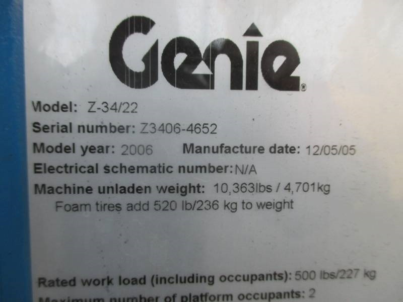 Locação de Genie Z 34/22 RT  Genie Z 34/22 RT: foto 8