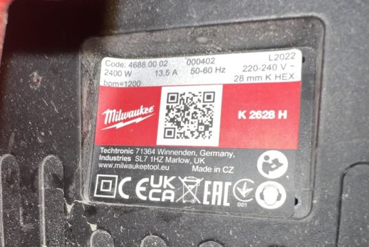 Démolisseur milwaukee K2628 - Equipamento de construção: foto 5 Démolisseur milwaukee K2628 - Equipamento de construção: foto 5