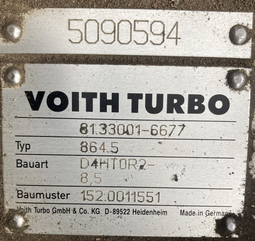 MAN Voith 864.5 D4HT0R2 -8.5E MAN Lions City 81.33001-6677 Getriebe Diwa - Transmissão de Ônibus: foto 2 MAN Voith 864.5 D4HT0R2 -8.5E MAN Lions City 81.33001-6677 Getriebe Diwa - Transmissão de Ônibus: foto 2