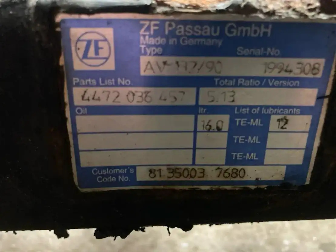 ZF Hinterachse Axis ZF AV132/90 5,13 4472036457 MAN Lions City A21 - Eixo traseiro de Ônibus: foto 2 ZF Hinterachse Axis ZF AV132/90 5,13 4472036457 MAN Lions City A21 - Eixo traseiro de Ônibus: foto 2
