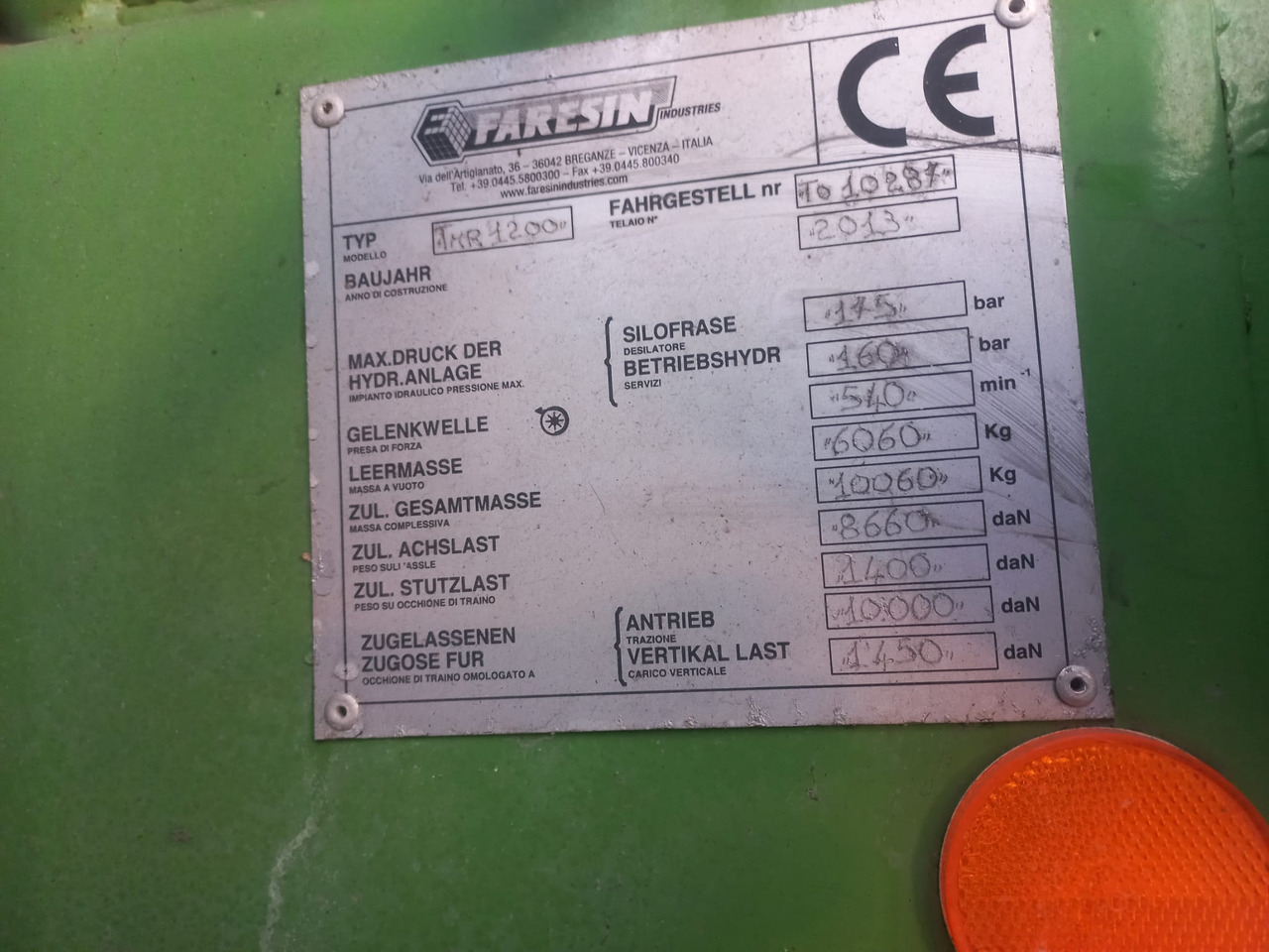 FARESIN TMR 1200 TEHNOLOGICAL TRAILER - Misturadora Alimentadora: foto 5 FARESIN TMR 1200 TEHNOLOGICAL TRAILER - Misturadora Alimentadora: foto 5