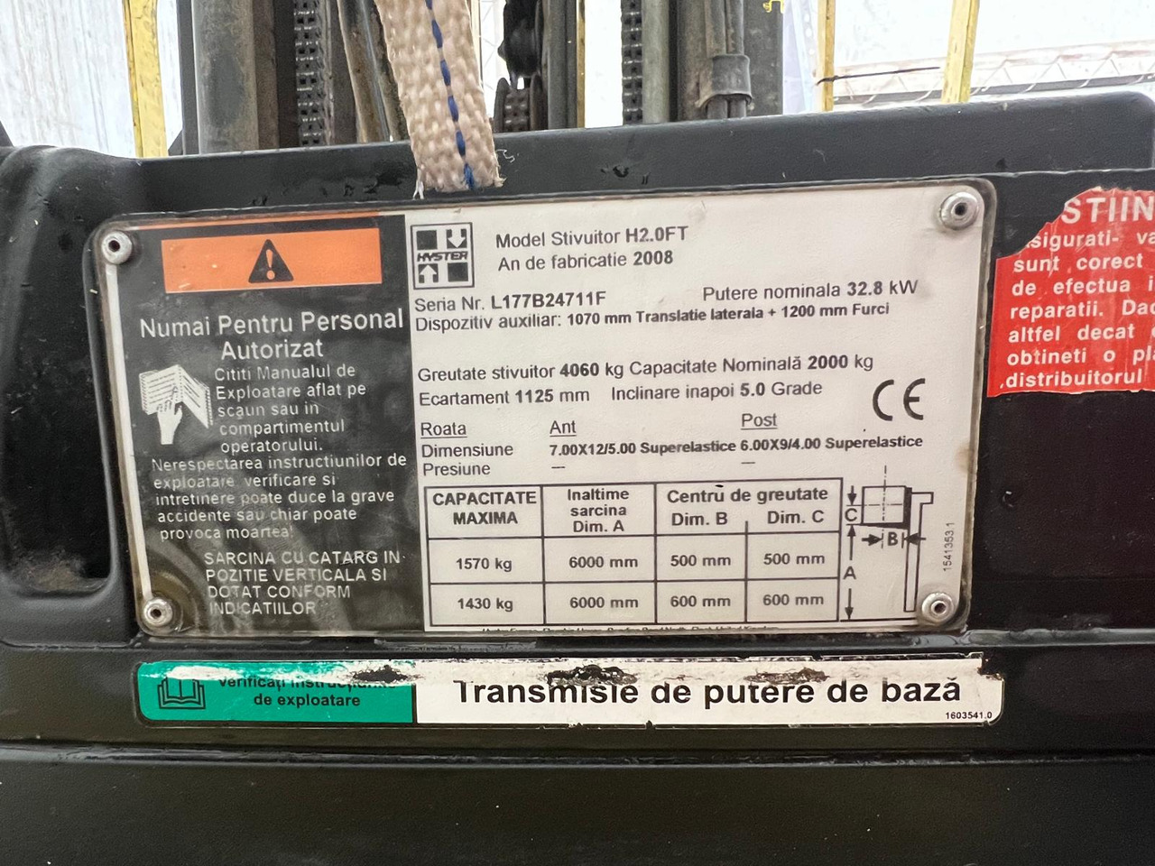 Hyster H2.0 A forklift - Empilhadeira a gás: foto 3 Hyster H2.0 A forklift - Empilhadeira a gás: foto 3