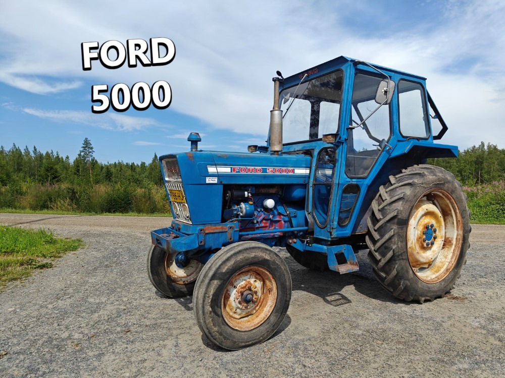 FORD 5000 traktori alkuperäiskuntoinen, Hara hytillä ja paljon hydrauliikkaa, katso video! - Trator: foto 1 FORD 5000 traktori alkuperäiskuntoinen, Hara hytillä ja paljon hydrauliikkaa, katso video! - Trator: foto 1