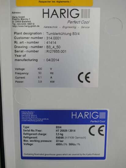 Equipamento de processamento de alimentos Henneken glycol cooling unit B3/4: foto 7